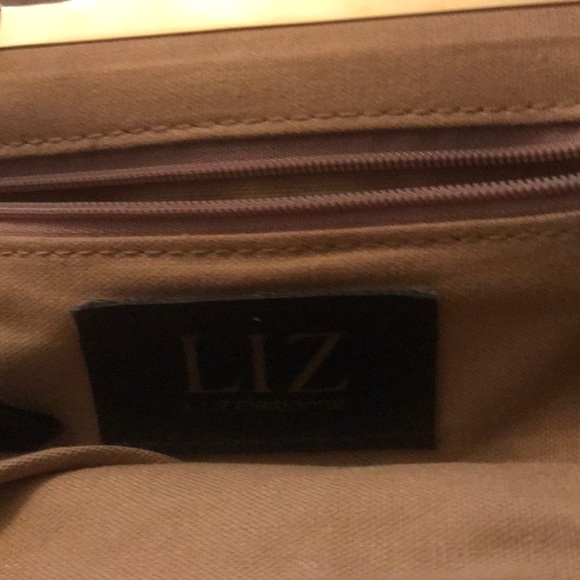 LIZ CLAIBORNE PINK LEATHER SHOULDER BAG W/mirror - Picture 3 of 4